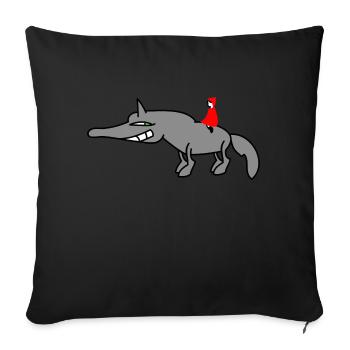 Hü - Sofa pillowcase 17,3'' x 17,3'' (45 x 45 cm) - black - Front