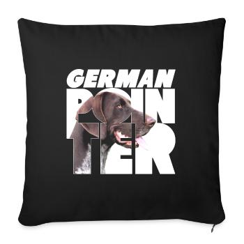 German Pointer VI - Sofa pillowcase 17,3'' x 17,3'' (45 x 45 cm) - black - Front