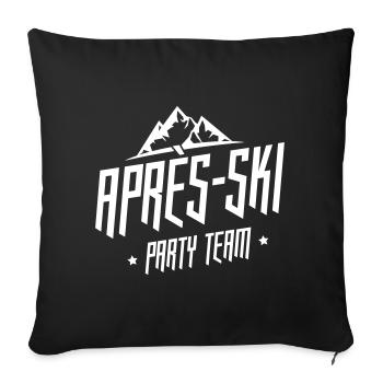 fête d'équipe après ski - Housse de coussin décorative 45 x 45 cm - noir - Devant