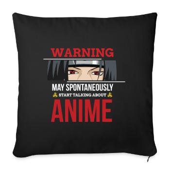 Anime Merchandise Manga Otaku Anime Cosplay Anime - Sofa pillowcase 17,3'' x 17,3'' (45 x 45 cm) - black - Front