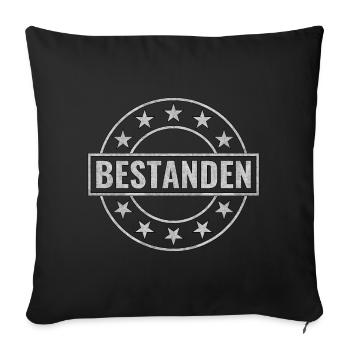Bestanden - Sofakissenbezug 45 x 45 cm - Schwarz - Vorne