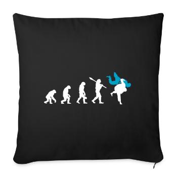 Judo Evolution cool judoka retro gift - Sofa pillowcase 17,3'' x 17,3'' (45 x 45 cm) - black - Front