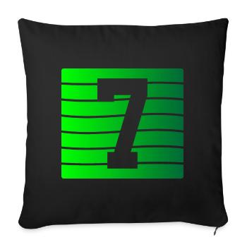 Green Stripe-7 Contrast Design - Sofa pillowcase 17,3'' x 17,3'' (45 x 45 cm) - black - Front