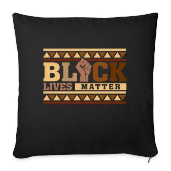 Black Lives Matter - Sofa pillowcase 17,3'' x 17,3'' (45 x 45 cm) - black - Front
