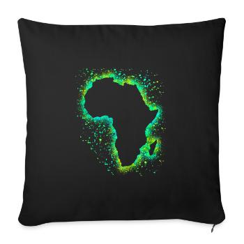 Afrique - Housse de coussin décorative 45 x 45 cm - noir - Devant