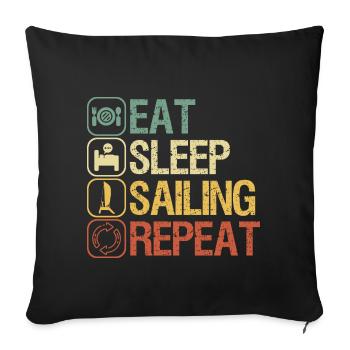 sail - Sofa pillowcase 17,3'' x 17,3'' (45 x 45 cm) - black - Front