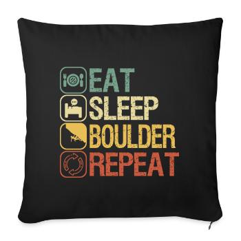 Bouldering - Sofa pillowcase 17,3'' x 17,3'' (45 x 45 cm) - black - Front