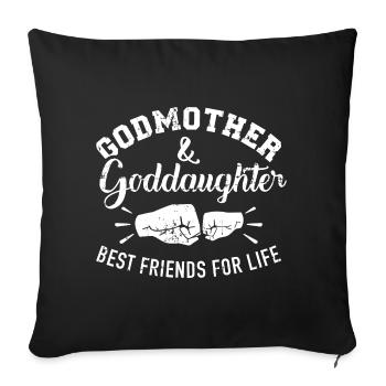 Godmother - Sofa pillowcase 17,3'' x 17,3'' (45 x 45 cm) - black - Front