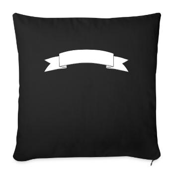 Banner text decoration - Sofa pillowcase 17,3'' x 17,3'' (45 x 45 cm) - black - Front