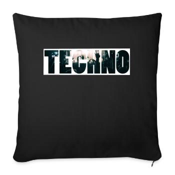technocrowd - Housse de coussin décorative 45 x 45 cm - noir - Devant
