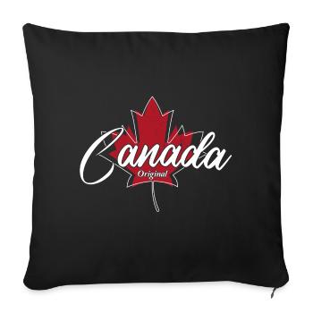 Canada Original Leaf - Sofa pillowcase 17,3'' x 17,3'' (45 x 45 cm) - black - Front