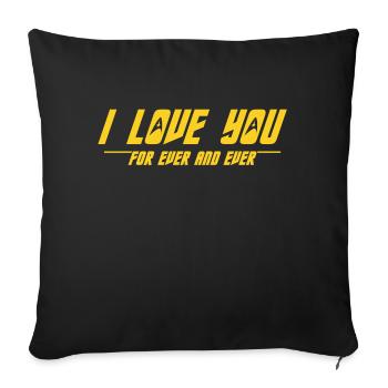 "I Love You" Star T - Geek (Yellow) - Housse de coussin décorative 45 x 45 cm - noir - Devant