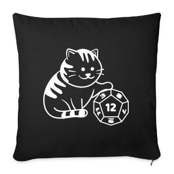 Dungeon Meowster Cube - Sofa pillowcase 17,3'' x 17,3'' (45 x 45 cm) - black - Front