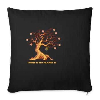 no planet b - Housse de coussin décorative 45 x 45 cm - noir - Devant