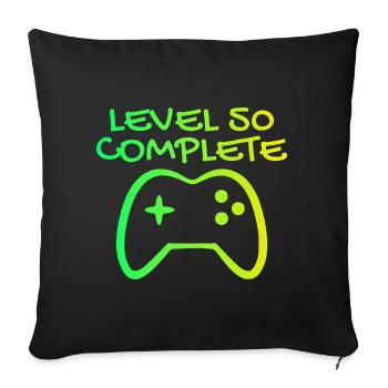 50e anniversaire Niveau 50 Complete - Housse de coussin décorative 45 x 45 cm - noir - Devant