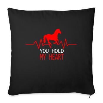 Pferd Horse - Sofakissenbezug 45 x 45 cm - Schwarz - Vorne