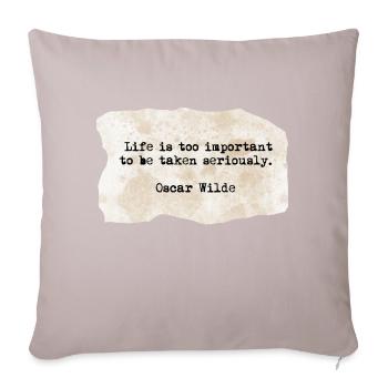 Oscar wild quote - Sofa pillowcase 17,3'' x 17,3'' (45 x 45 cm) - light taupe - Front