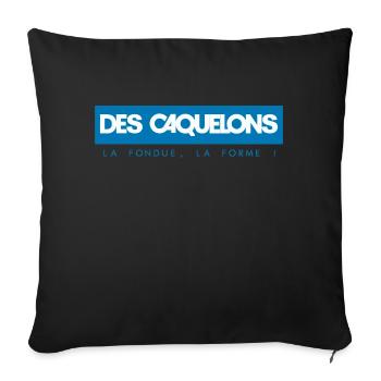 DES CAQUELONS - Housse de coussin décorative 45 x 45 cm - noir - Devant