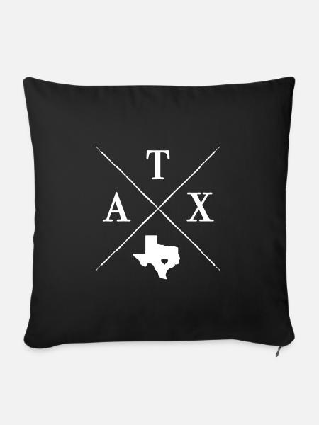 Austin Texas - Sofakissenbezug 45 x 45 cm - Schwarz