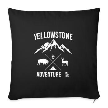 Yellowstone - Housse de coussin décorative 45 x 45 cm - noir - Devant