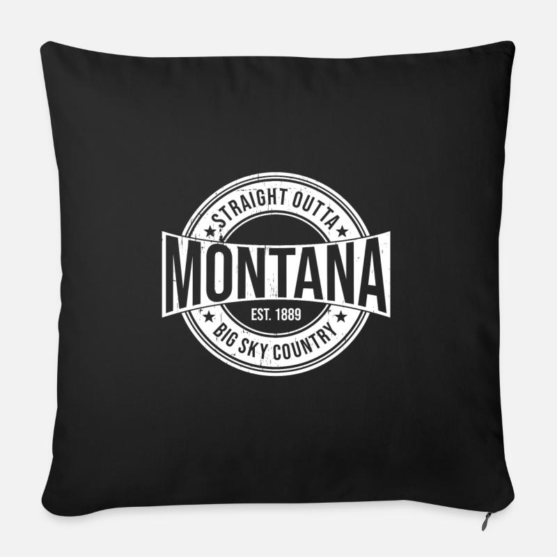 Montana - Sofakissenbezug 45 x 45 cm - Schwarz