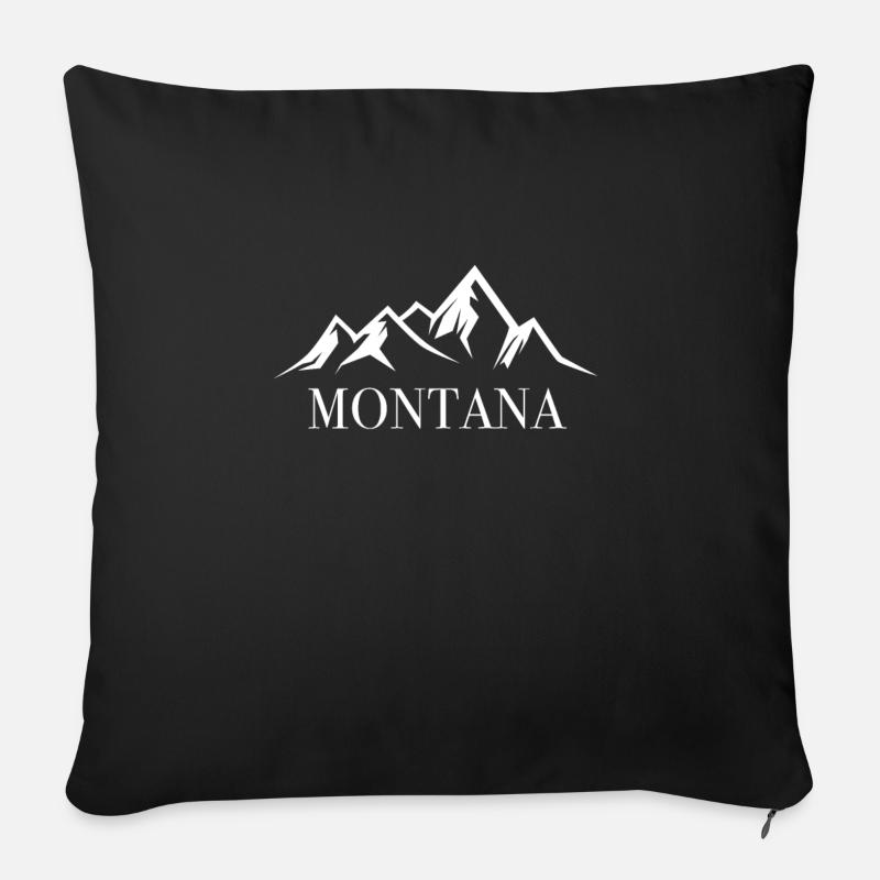 Montana - Sofakissenbezug 45 x 45 cm - Schwarz