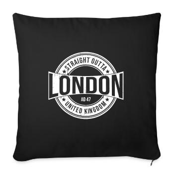 London - Sofa pillowcase 17,3'' x 17,3'' (45 x 45 cm) - black - Front