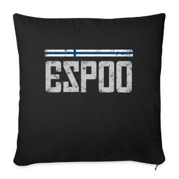 Espoo - Sofa pillowcase 17,3'' x 17,3'' (45 x 45 cm) - black - Front