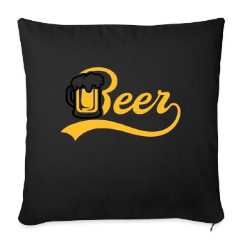 Bière Jug - Housse de coussin décorative 45 x 45 cm - noir - Devant