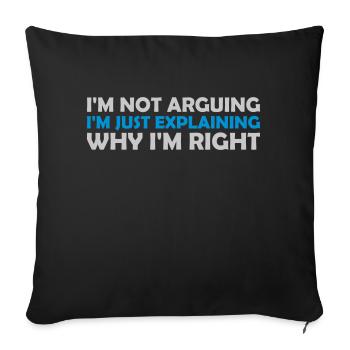 Je ne discute pas - Housse de coussin décorative 45 x 45 cm - noir - Devant