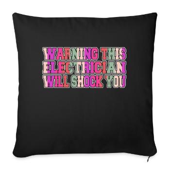 carpenter saw quote hearbeat - Sofa pillowcase 17,3'' x 17,3'' (45 x 45 cm) - black - Front