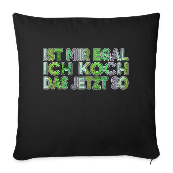 geburtstagsgeschenkidee cool geschenkidee cooking - Sofakissenbezug 45 x 45 cm - Schwarz - Vorne