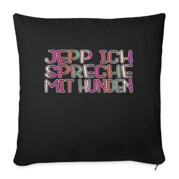 spaß bullterrier geschenkidee hund haustier - Sofakissenbezug 45 x 45 cm - Schwarz - Vorne