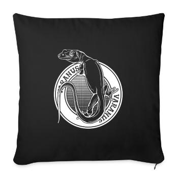 Monitor Lizard Tattoo Style Reptile Keeper Varanus - Sofa pillowcase 17,3'' x 17,3'' (45 x 45 cm) - black - Front