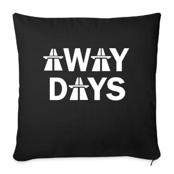 Away Days - Sofa pillowcase 17,3'' x 17,3'' (45 x 45 cm) - black - Front