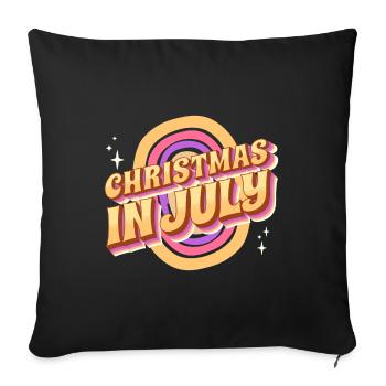 CHRISTMAS IN JULY TYPOGRAPHY FONT - Sofa pillowcase 17,3'' x 17,3'' (45 x 45 cm) - black - Front