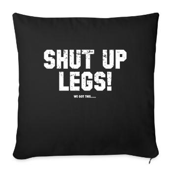 Drôle de conception de course à pied Fermez les jambes - Housse de coussin décorative 45 x 45 cm - noir - Devant