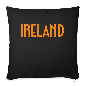 Ireland - Sofa pillowcase 17,3'' x 17,3'' (45 x 45 cm) - black - Front