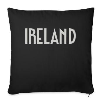 Ireland - Sofa pillowcase 17,3'' x 17,3'' (45 x 45 cm) - black - Front