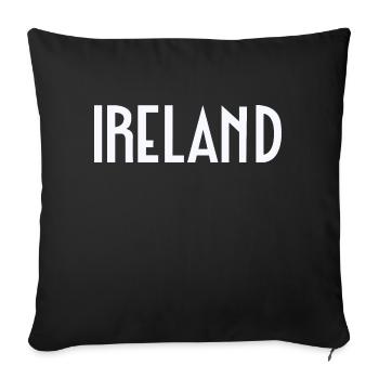 Irlande - Housse de coussin décorative 45 x 45 cm - noir - Devant