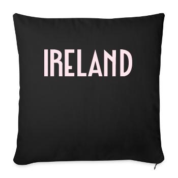 Ireland - Sofa pillowcase 17,3'' x 17,3'' (45 x 45 cm) - black - Front