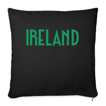 Ireland - Sofa pillowcase 17,3'' x 17,3'' (45 x 45 cm) - black - Front