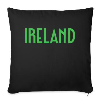 Irlande - Housse de coussin décorative 45 x 45 cm - noir - Devant