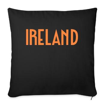 Ireland - Sofa pillowcase 17,3'' x 17,3'' (45 x 45 cm) - black - Front