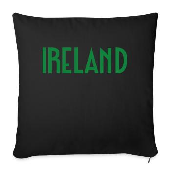 Ireland - Sofa pillowcase 17,3'' x 17,3'' (45 x 45 cm) - black - Front