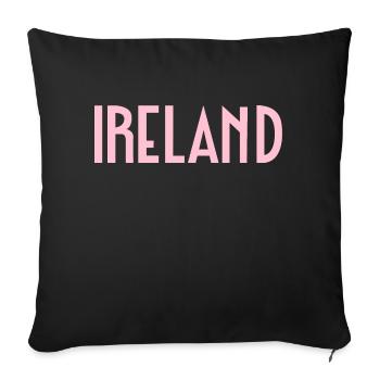 Ireland - Sofa pillowcase 17,3'' x 17,3'' (45 x 45 cm) - black - Front