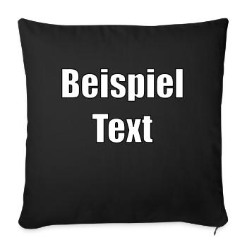 Beispiel Text - Sofakissenbezug 45 x 45 cm - Schwarz - Vorne