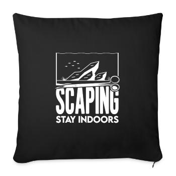 Aquascaping Scaping Aufenthalt drinnen Fischhalter - Sofakissenbezug 45 x 45 cm - Schwarz - Vorne
