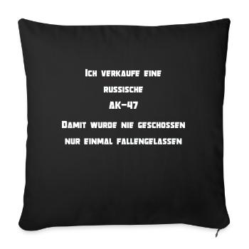 Ich verkaufe eine russische ak47 Lustig Ukraine - Sofakissenbezug 45 x 45 cm - Schwarz - Vorne