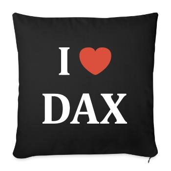 i love Dax - Housse de coussin décorative 45 x 45 cm - noir - Devant
